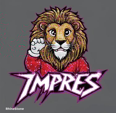 Close-up image of sparkling clear rhinestones arranged in a circular pattern, reflecting light with a brilliant shine on a bl