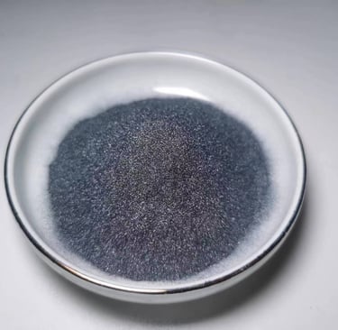 Product photos of black silicon carbide.