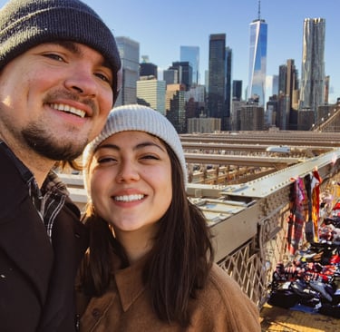 Diana and Alex on The Brooklyn Bridge