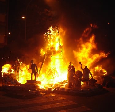 The Cremà of Valencia's Fallas