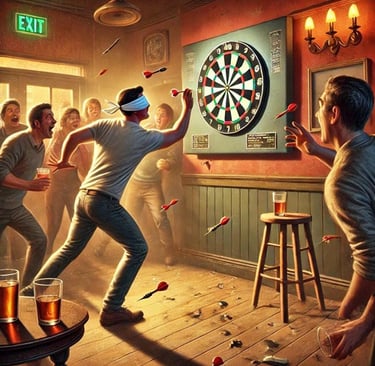 illustration-of-a-blindfolded-dart-thrower-hitting-everything-but-the-target