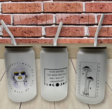 frosted glass cans with custom images