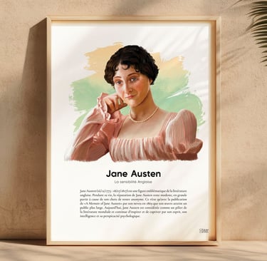 Affiche Jane Austen conçue par Le Murmure des Murs