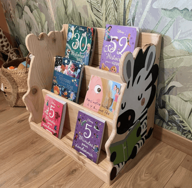 Bibliothèque zèbre pour enfant en bois