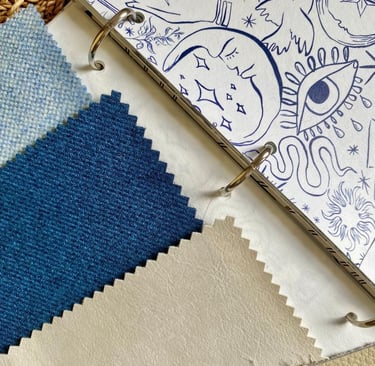 👉 Échantillons de tissus et matières pour une décoration écoresponsable de chambre d’enfant