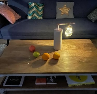 lampe à poser en béton recyclé Archi Brut