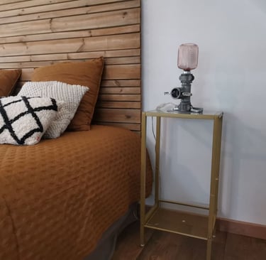 Lampe upcyclée modèle Camlock By e Marcel
