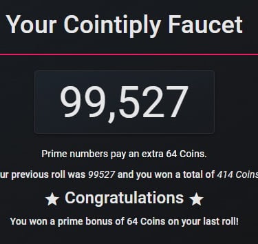 Cointiply Prime Bonus Roll