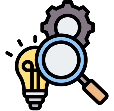 a magnifying magnifying magnifying a light bulb with a mag