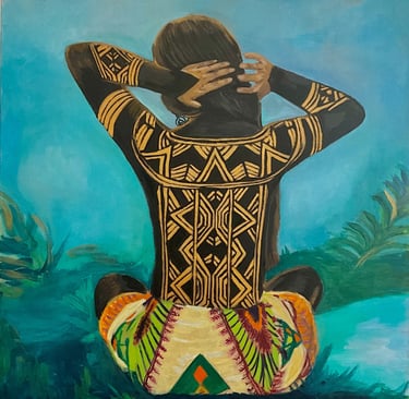 portrait gouache tatoo