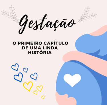 MULHER GRÁVIDA COM A FRASE GESTAÇÕA O PRIMEIRO CAPÍTULO DE UMA LINDA HISTÓRIA