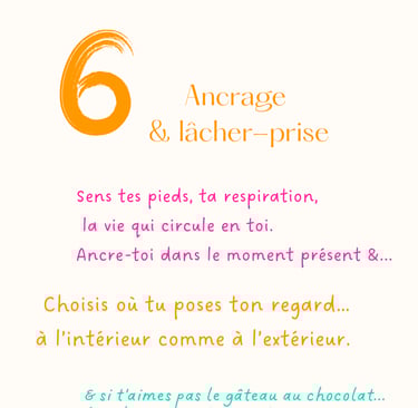 ancrage et lacher-prise pour traverser les énergies qui chamboulent