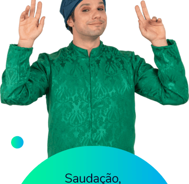 mestre kal acenando com as mãos