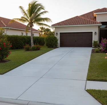 concrete driveway in Fort Myers, FL residential