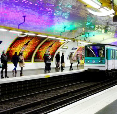 Paris metro station entrance Art Nouveau architecture