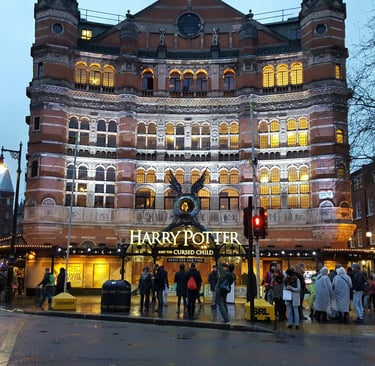 Covent Garden with Victorian architecture and crowds London