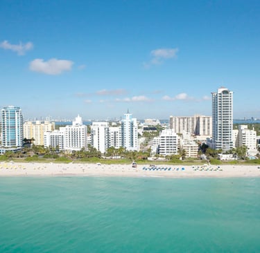 Aerial view of Miami Beach