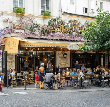 Classic French bistro with traditional in Paris