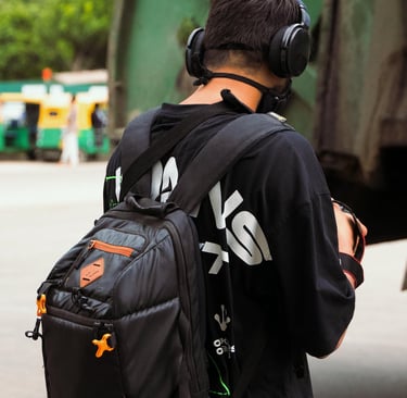 Modern travel backpack designed for tech-savvy travelers exploring European destinations