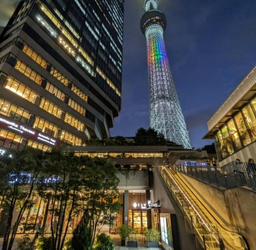 Tokyo Skytree observation tower rising 634 meters above Tokyo skyline