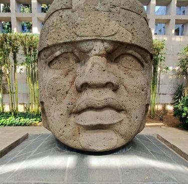 Cabeza colosal Olmeca 1 El Rey. Museo de Antropología de Xalapa. Patrimundi Itineraios Culturales