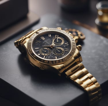 An elegant display of various high-end watches on a velvet surface.