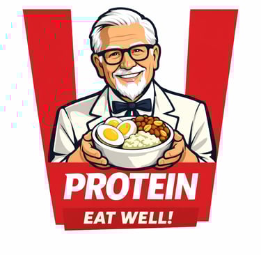 Illustration promoting protein-based snacks as a healthier alternative to fast food