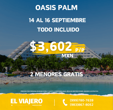 a beach with a yellow and white sign that says oasis palm