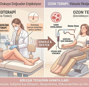 Mezoterapi uygulamaları, Ozon Terapi Tedavisi ile desteklendiğinde daha iyi sonuçlar verir.