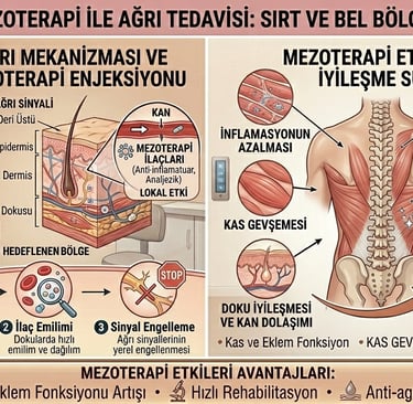 Mezoterapi ile ağrı tedavisi etkin bir şekilde yapılabilmektedir.