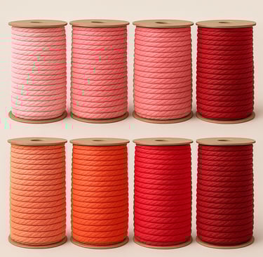 Biodegradable paper rope roll in colors – braided paper rope for packaging