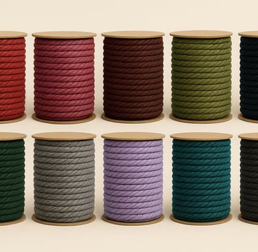 Multi-color braided paper rope rolls – biodegradable paper rope products