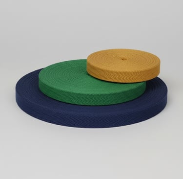 Herringbone flat woven paper ribbon for eco-friendly paper bag handles