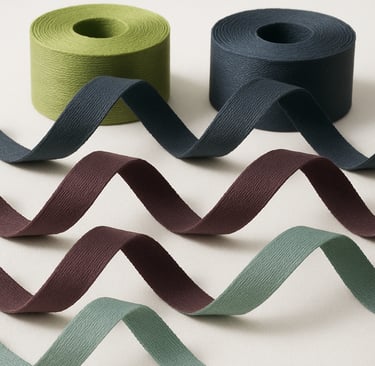 eco-friendly braided paper ribbon with visible braided texture
