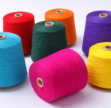 Vibrant dyed paper yarn cones for weaving and braiding - Hanxia Factory