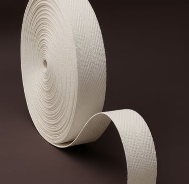 White herringbone pattern woven paper ribbon roll by Hanxia Factory