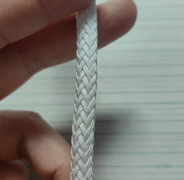 Eco-friendly  original white hollow braided paper rope spool by Hanxia Factory