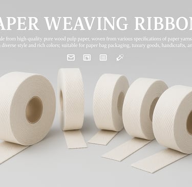 Flexible braided paper ribbon for luxury gift packaging