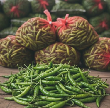 High-quality Indian Green chillis for global supply