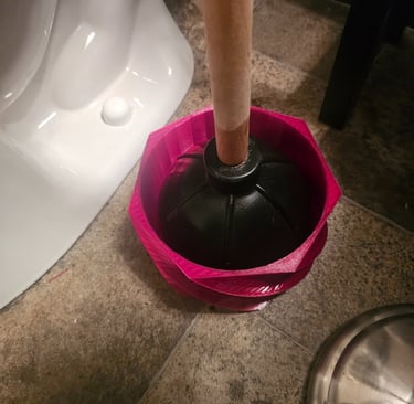 Helix Basin Red on bathroom floor