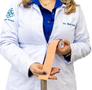 Bandagem terapeutica para estimulo muscular