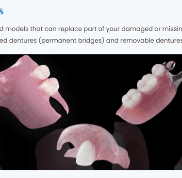 picture of partial dentures