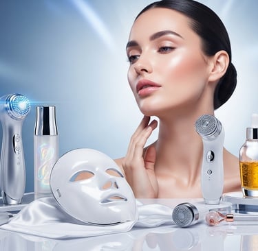 a woman with a white mask and a white mask