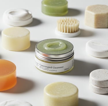 a variety of different types of soap bars