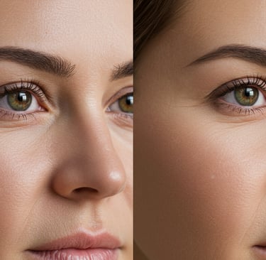 a woman with a nose ring and a nose ring