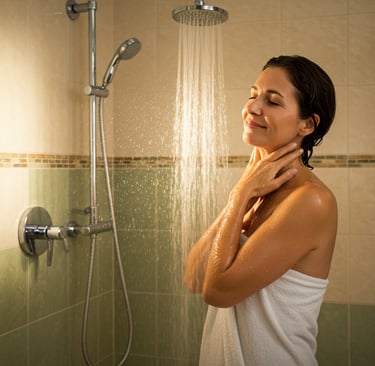 a woman in a towel wrapped in a towel