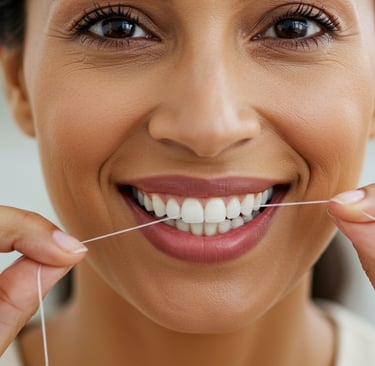 a woman with a toothbrush and toothbrushes in her teeth
