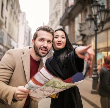 Travel consultant helping mid-trip