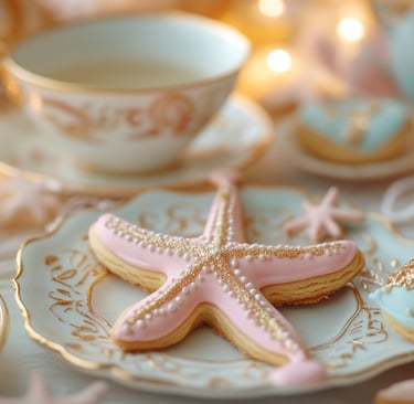 Seastar Sugar cookies made with Honey Pearls from the Blooming Glades of Alvaria