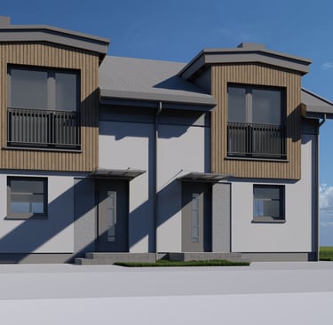 Zdjęcie domu w zabudowie bliźniaczej